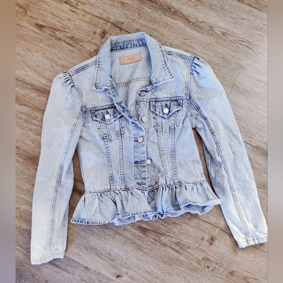 Blank NYC denim peplum jacket - Picture 3 of 7